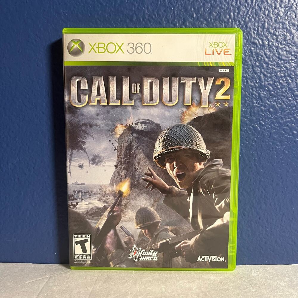Call of Duty 2  (Microsoft Xbox 360, 2005) With Instruction Manual COD WWII